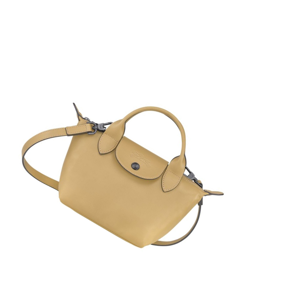 Longchamp Le Pliage Cuir XS Naisten Käsilaukut Beige | Fi-BSOM973