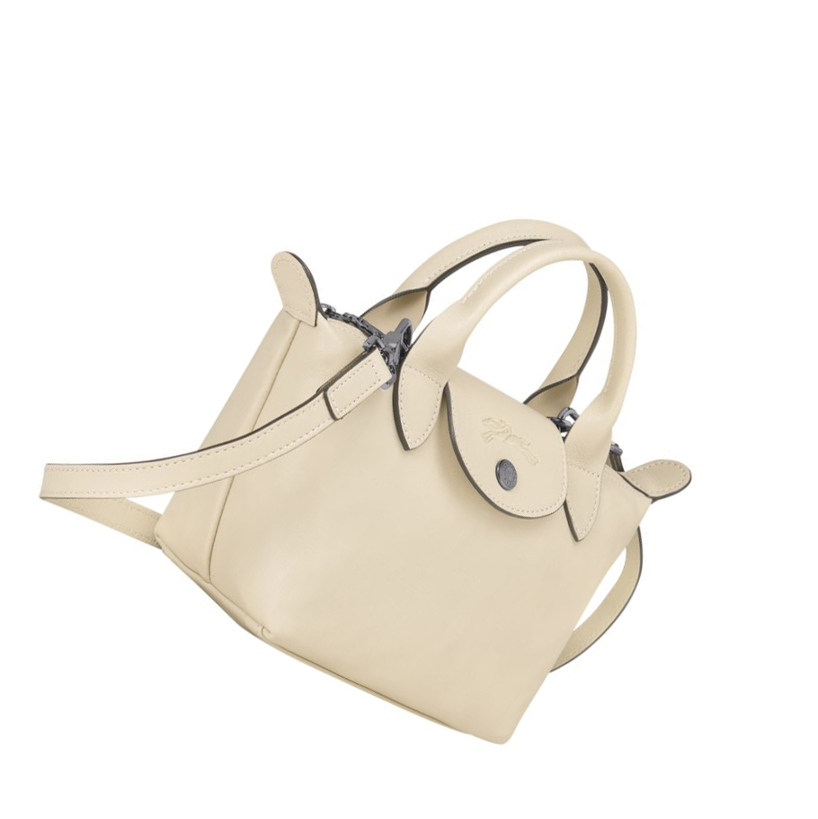 Longchamp Le Pliage Cuir XS Naisten Käsilaukut Beige | Fi-ROSU957