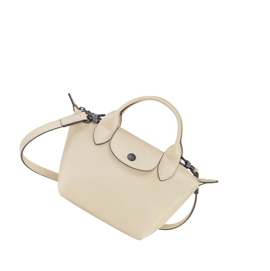 Longchamp Le Pliage Cuir XS Naisten Käsilaukut Beige | Fi-ROSU957