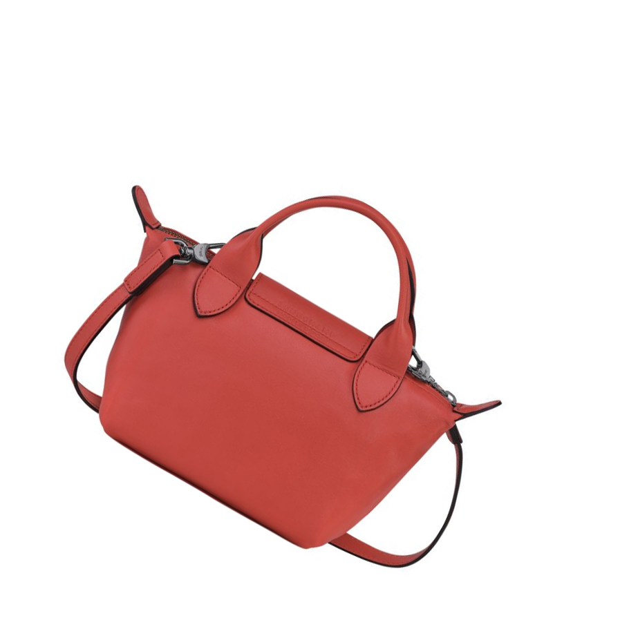 Longchamp Le Pliage Cuir XS Naisten Käsilaukut Punainen | Fi-TJPI457