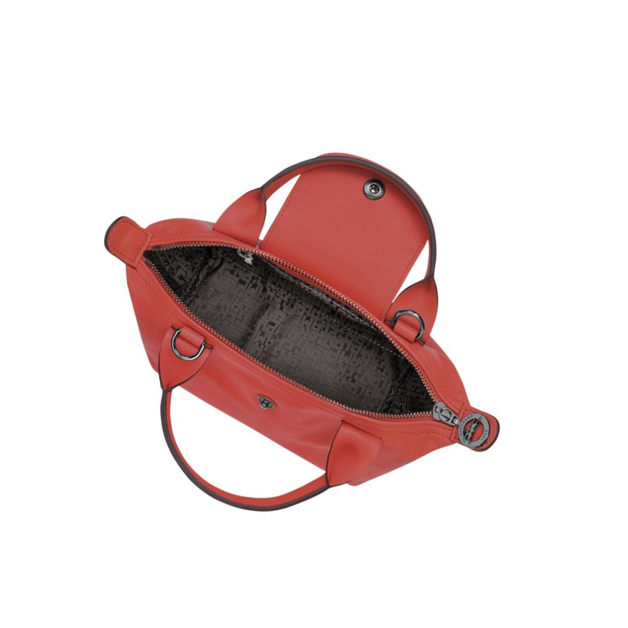 Longchamp Le Pliage Cuir XS Naisten Käsilaukut Punainen | Fi-TJPI457
