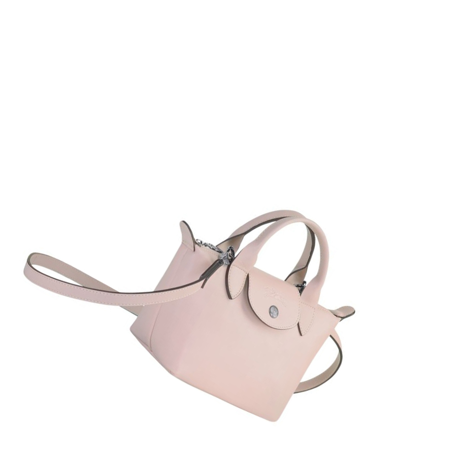 Longchamp Le Pliage Cuir XS Naisten Käsilaukut Pinkki | Fi-TRUF410