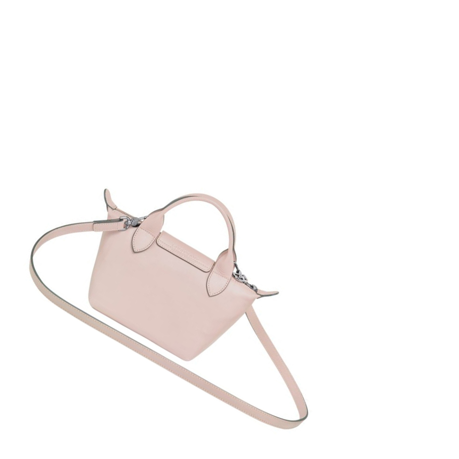 Longchamp Le Pliage Cuir XS Naisten Käsilaukut Pinkki | Fi-TRUF410