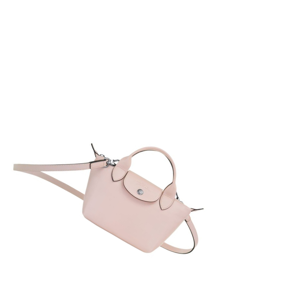 Longchamp Le Pliage Cuir XS Naisten Käsilaukut Pinkki | Fi-TRUF410