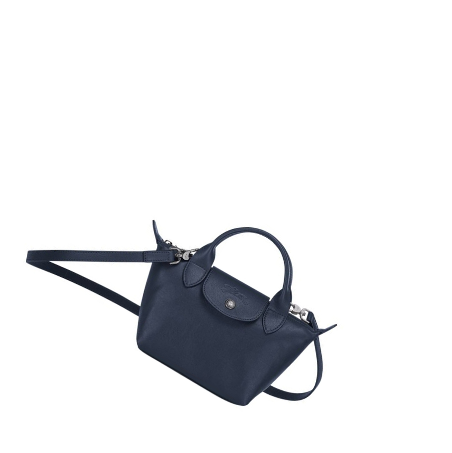 Longchamp Le Pliage Cuir XS Naisten Käsilaukut Laivastonsininen | Fi-VOMG805