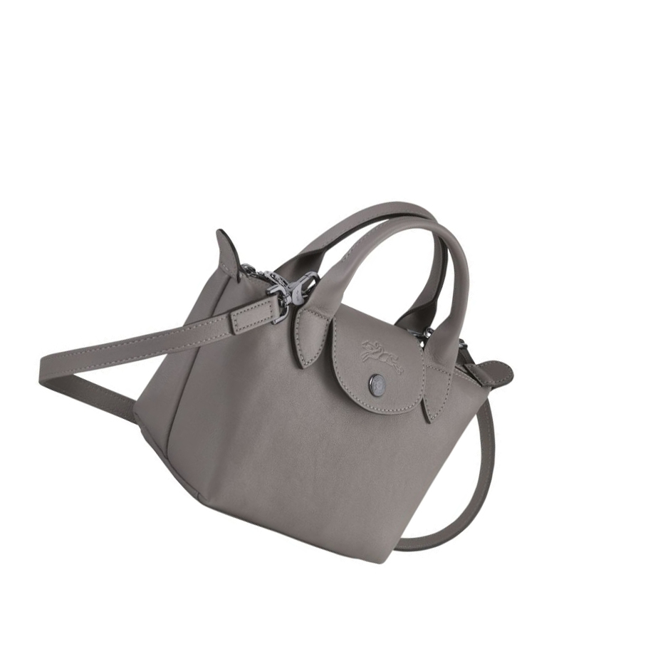 Longchamp Le Pliage Cuir XS Naisten Käsilaukut Harmaat | Fi-WDNF078
