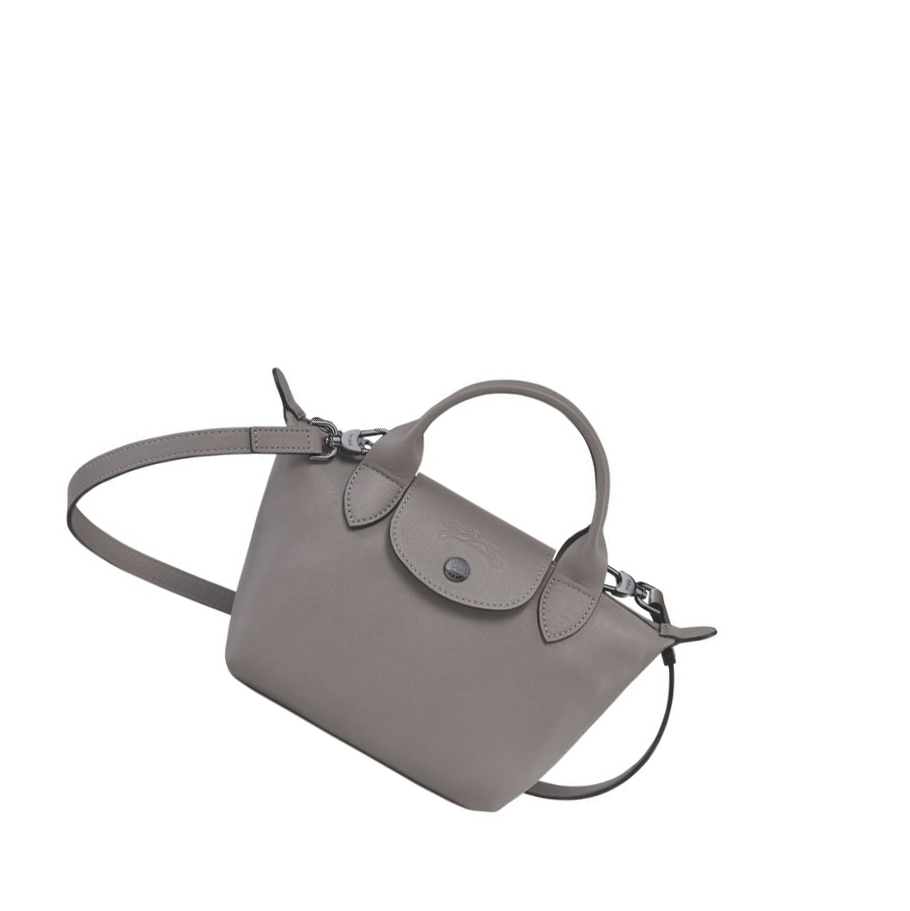 Longchamp Le Pliage Cuir XS Naisten Käsilaukut Harmaat | Fi-WDNF078