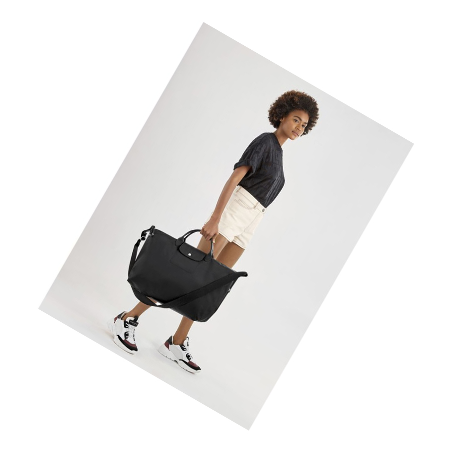 Longchamp Le Pliage Energy Naisten Matkakassit Mustat | Fi-RGDP096