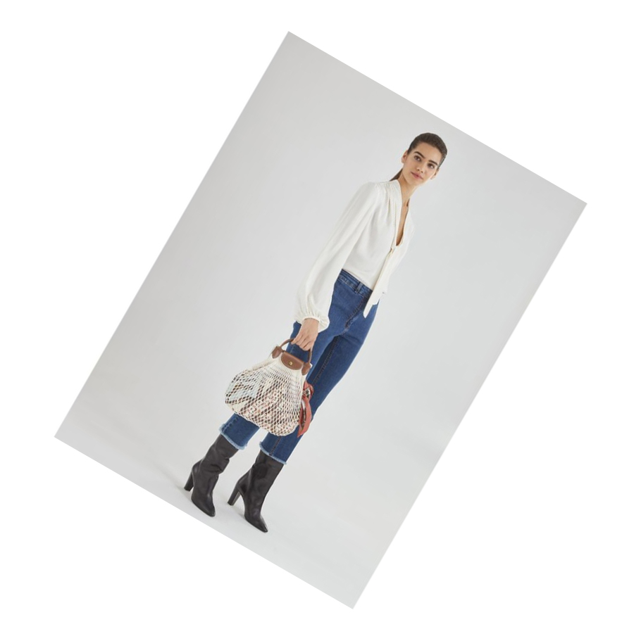 Longchamp Le Pliage Filet Naisten Olkalaukku Beige | Fi-JFRV459
