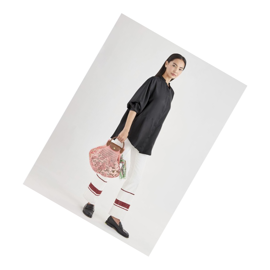 Longchamp Le Pliage Filet Naisten Olkalaukku Pinkki | Fi-RBJP876