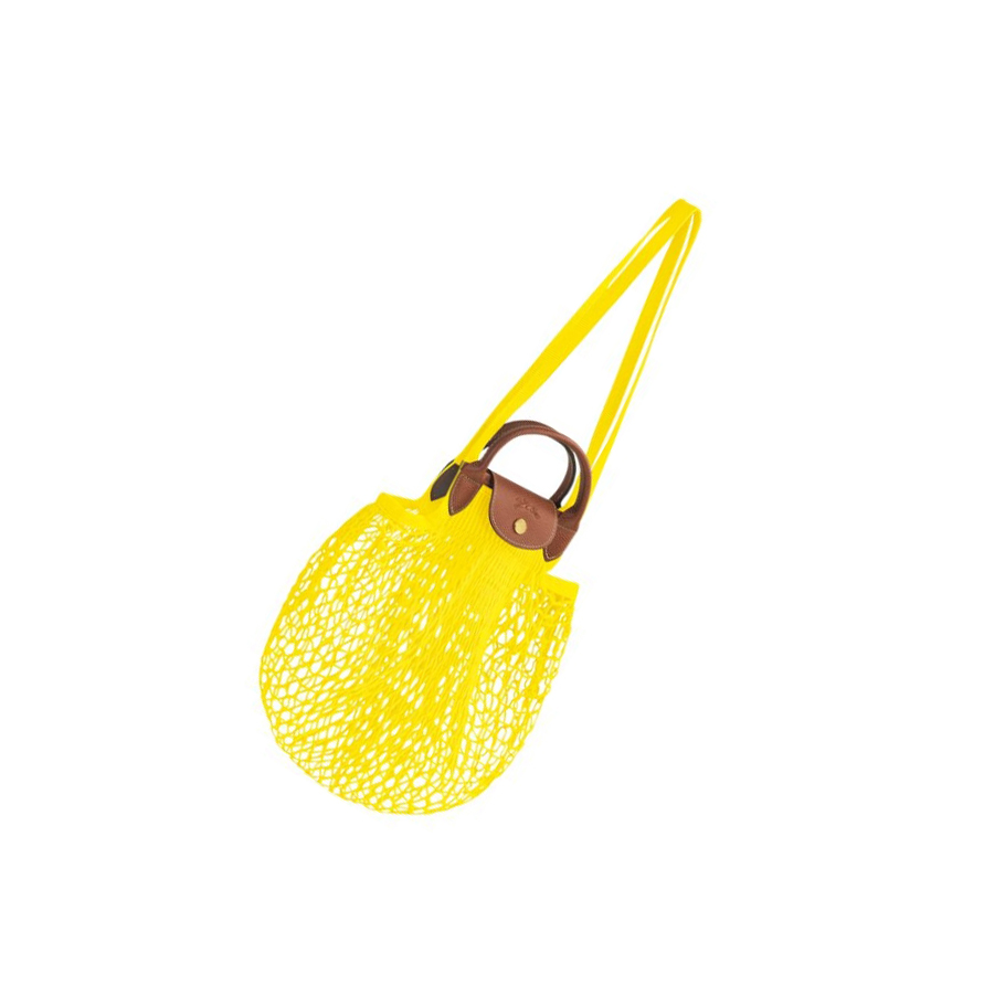 Longchamp Le Pliage Filet Naisten Olkalaukku Keltainen | Fi-YVWM675