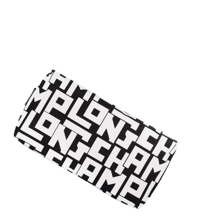 Longchamp Le Pliage Lgp Naisten Pouches Mustat Valkoinen | Fi-BCNU416