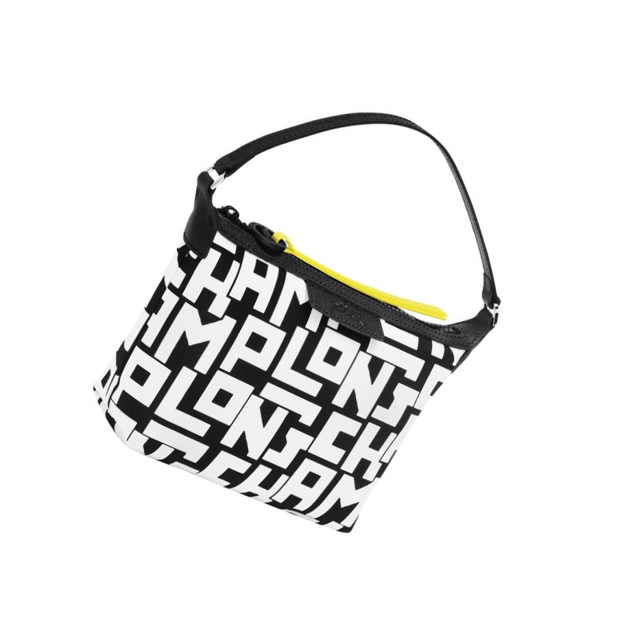 Longchamp Le Pliage Lgp Naisten Pouches Mustat Valkoinen | Fi-YBZN768