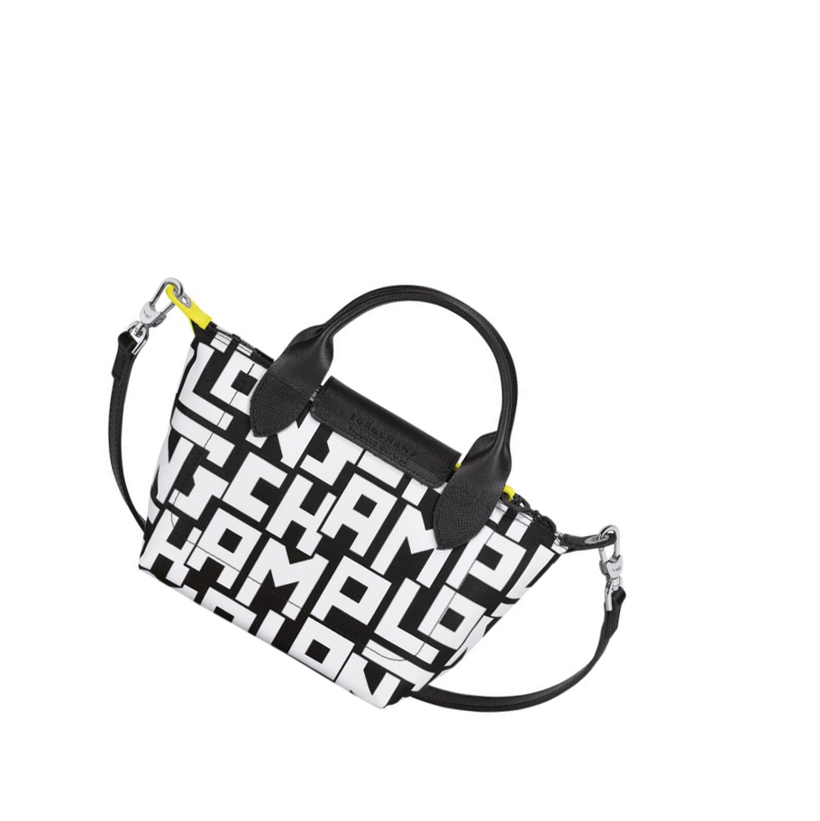Longchamp Le Pliage Lgp XS Naisten Käsilaukut Mustat Valkoinen | Fi-DWAV764