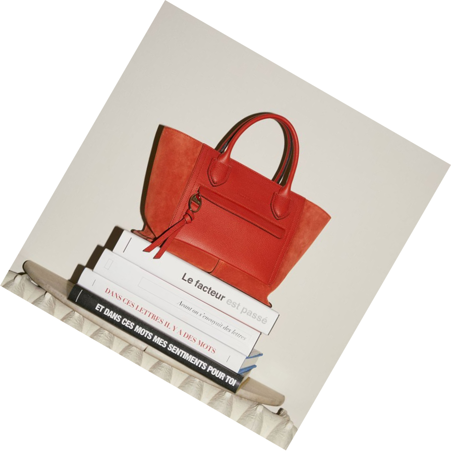 Longchamp Mailbox M Naisten Käsilaukut Oranssi | Fi-WJND179