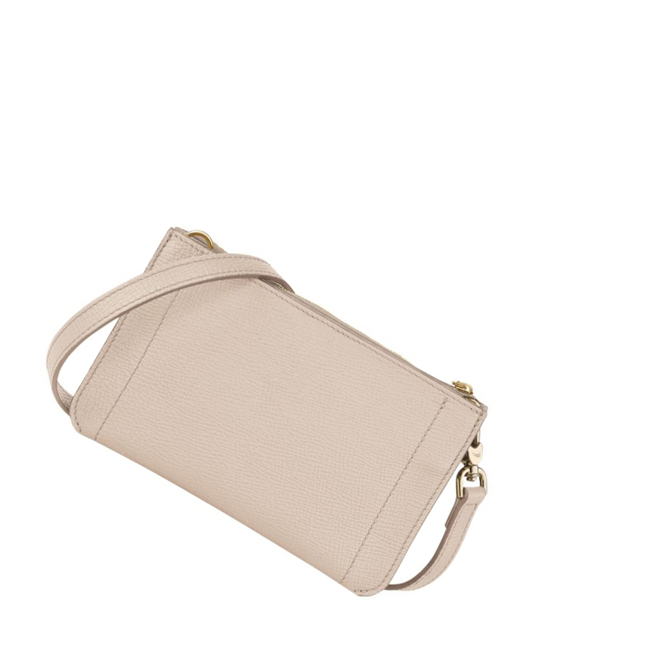 Longchamp Mailbox Naisten Vetoketjullinen Lompakko Beige | Fi-TPBW674