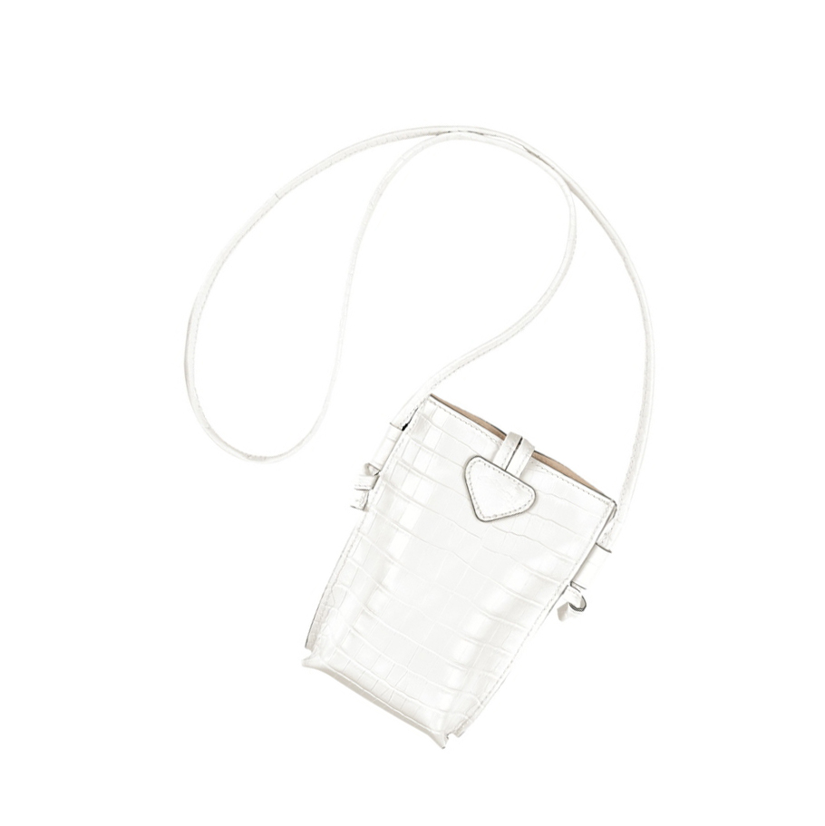 Longchamp Roseau Croco Naisten Suojakuori Valkoinen | Fi-AUWI014