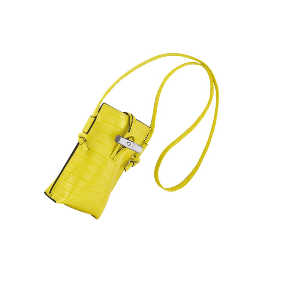 Longchamp Roseau Croco Naisten Suojakuori Keltainen | Fi-TWFD180