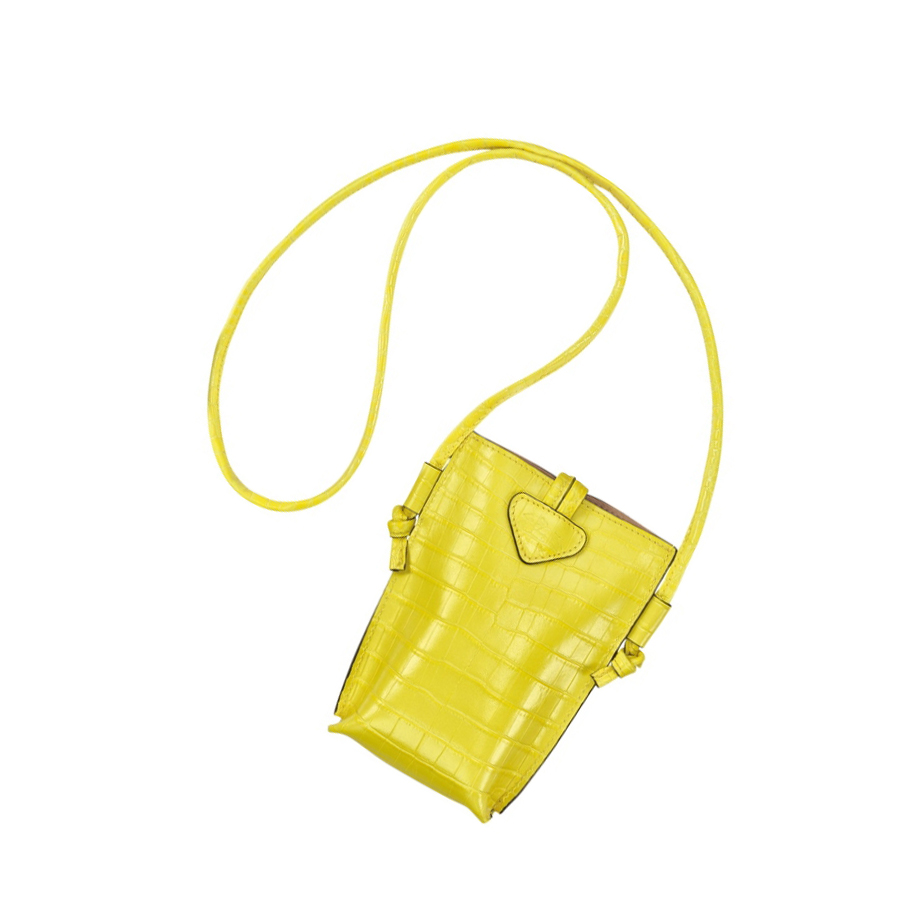 Longchamp Roseau Croco Naisten Suojakuori Keltainen | Fi-TWFD180
