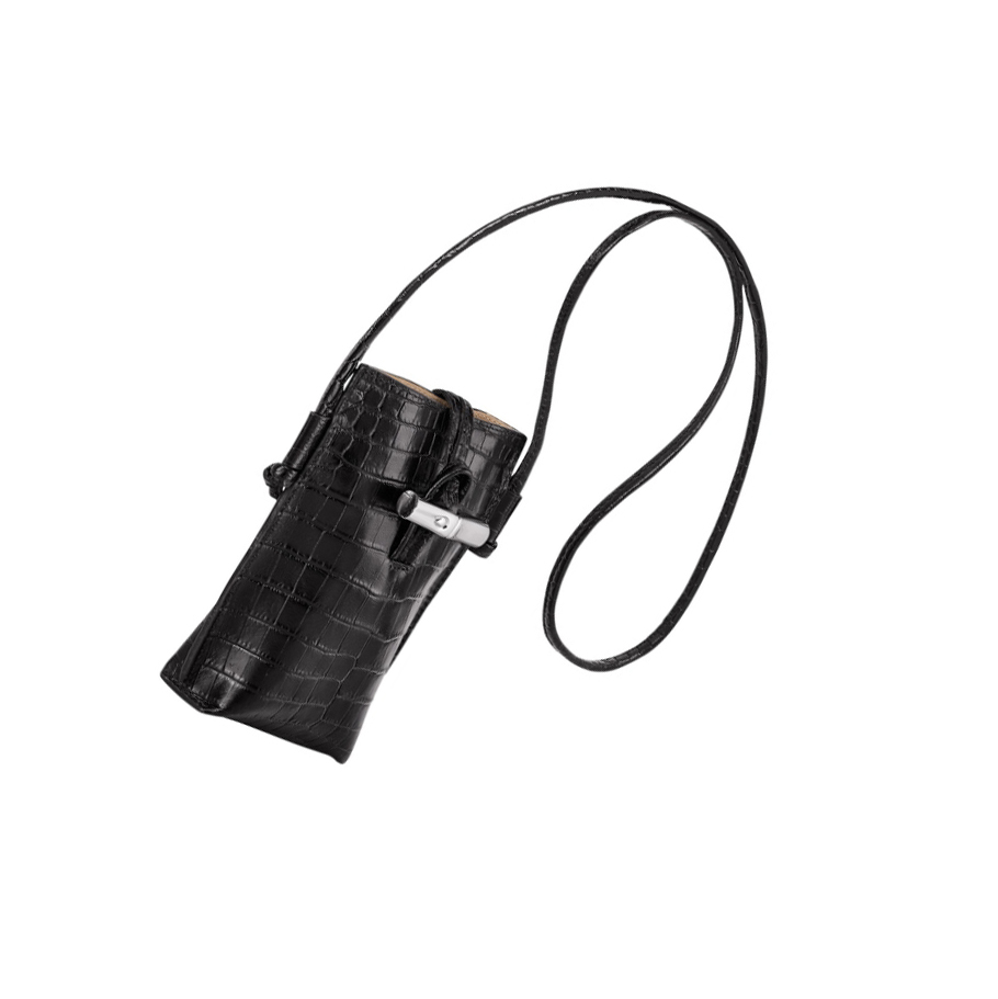Longchamp Roseau Croco Naisten Suojakuori Mustat | Fi-XSBU094