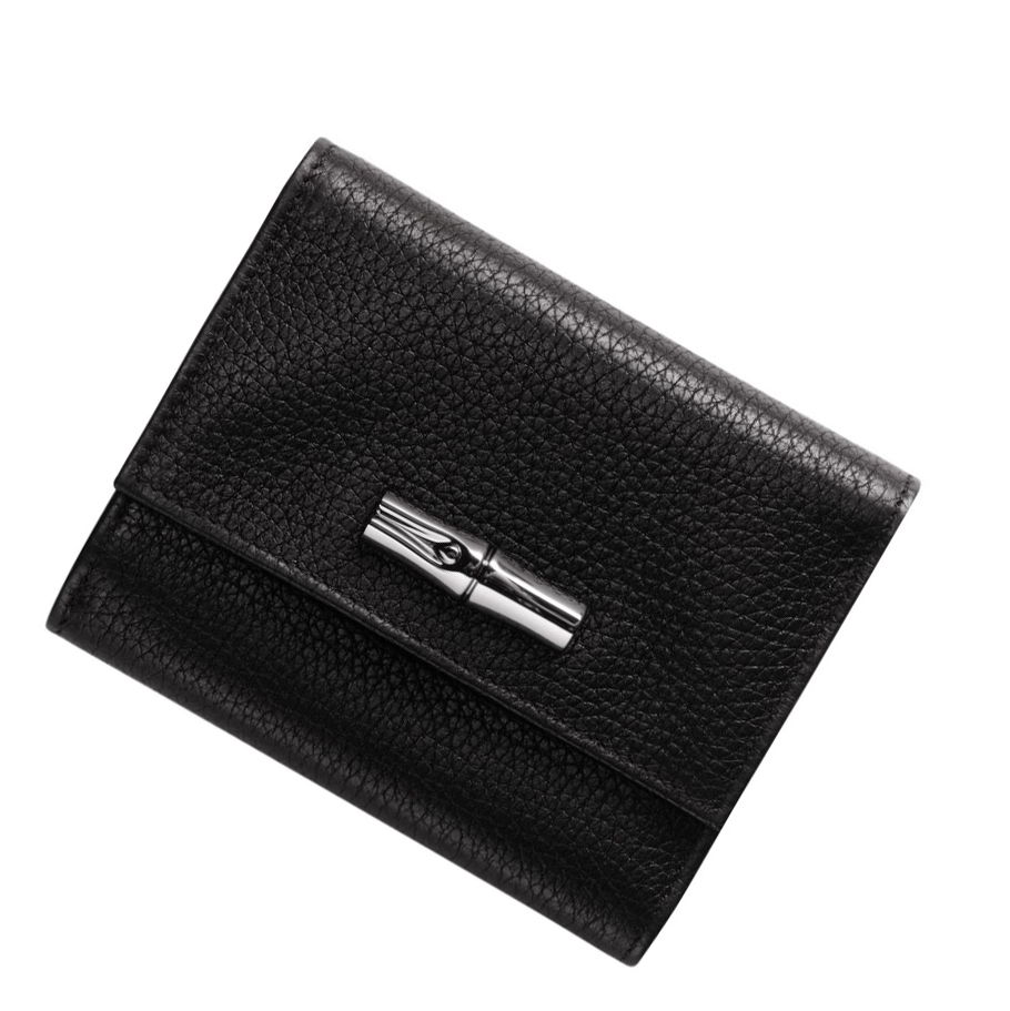 Longchamp Roseau Essential Naisten Lompakko Mustat | Fi-PYJI874