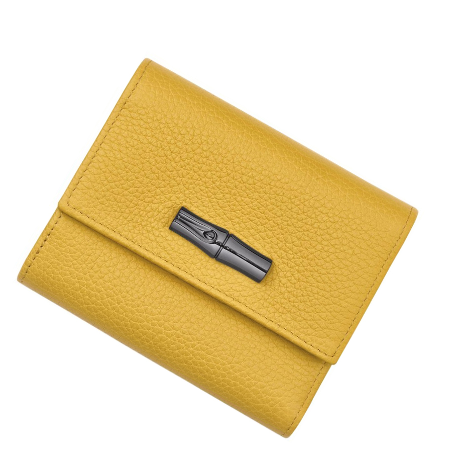 Longchamp Roseau Essential Naisten Lompakko Keltainen | Fi-WSYX639