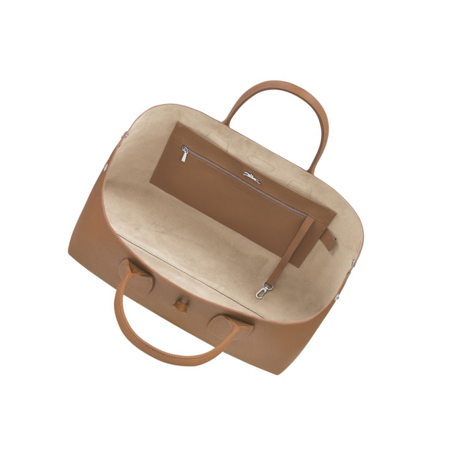 Longchamp Roseau L Naisten Käsilaukut Beige | Fi-XNCJ083