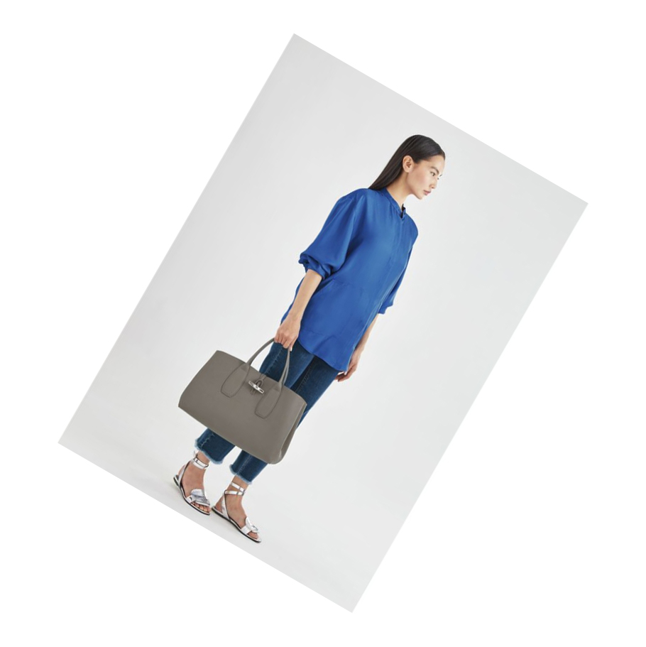 Longchamp Roseau L Naisten Käsilaukut Harmaat | Fi-URQP819