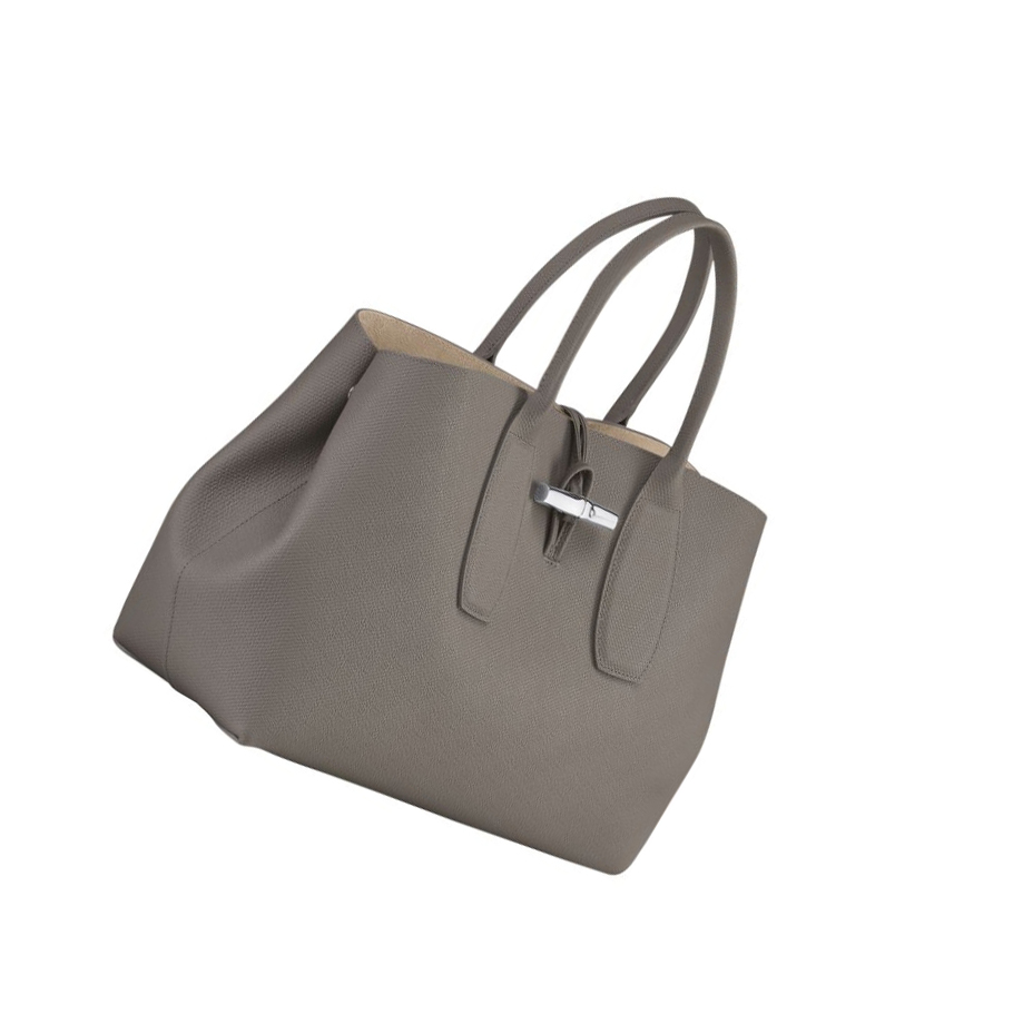 Longchamp Roseau L Naisten Käsilaukut Harmaat | Fi-URQP819