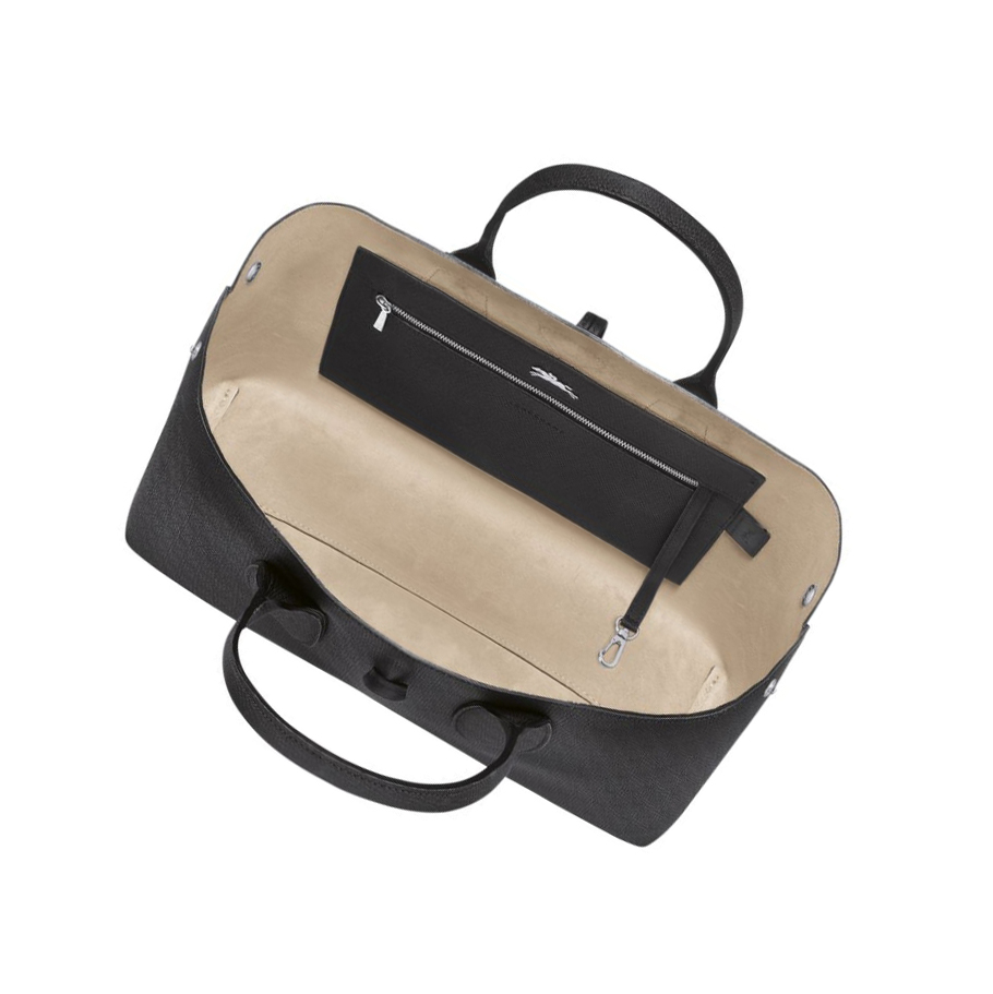 Longchamp Roseau L Naisten Käsilaukut Mustat | Fi-TUEX156