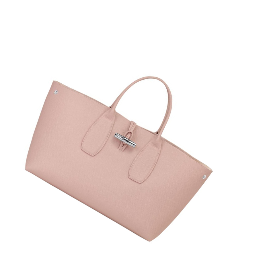 Longchamp Roseau L Naisten Käsilaukut Vaaleanpinkki | Fi-PGDT407