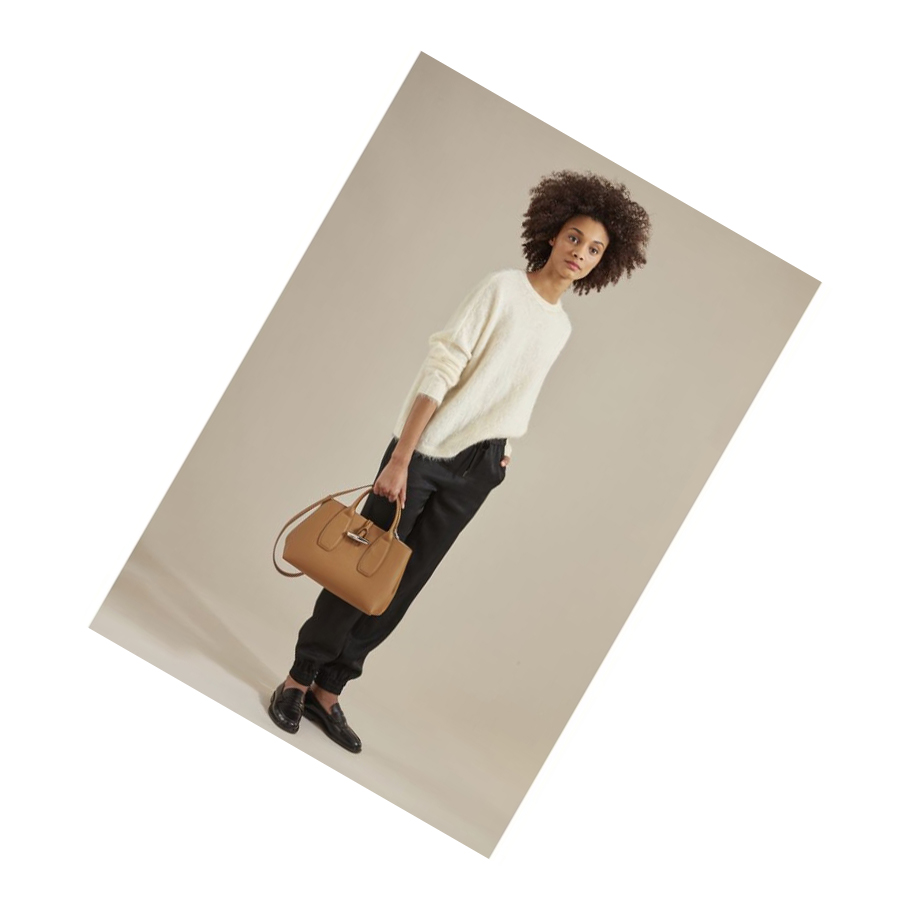 Longchamp Roseau M Naisten Käsilaukut Beige | Fi-KMLS961