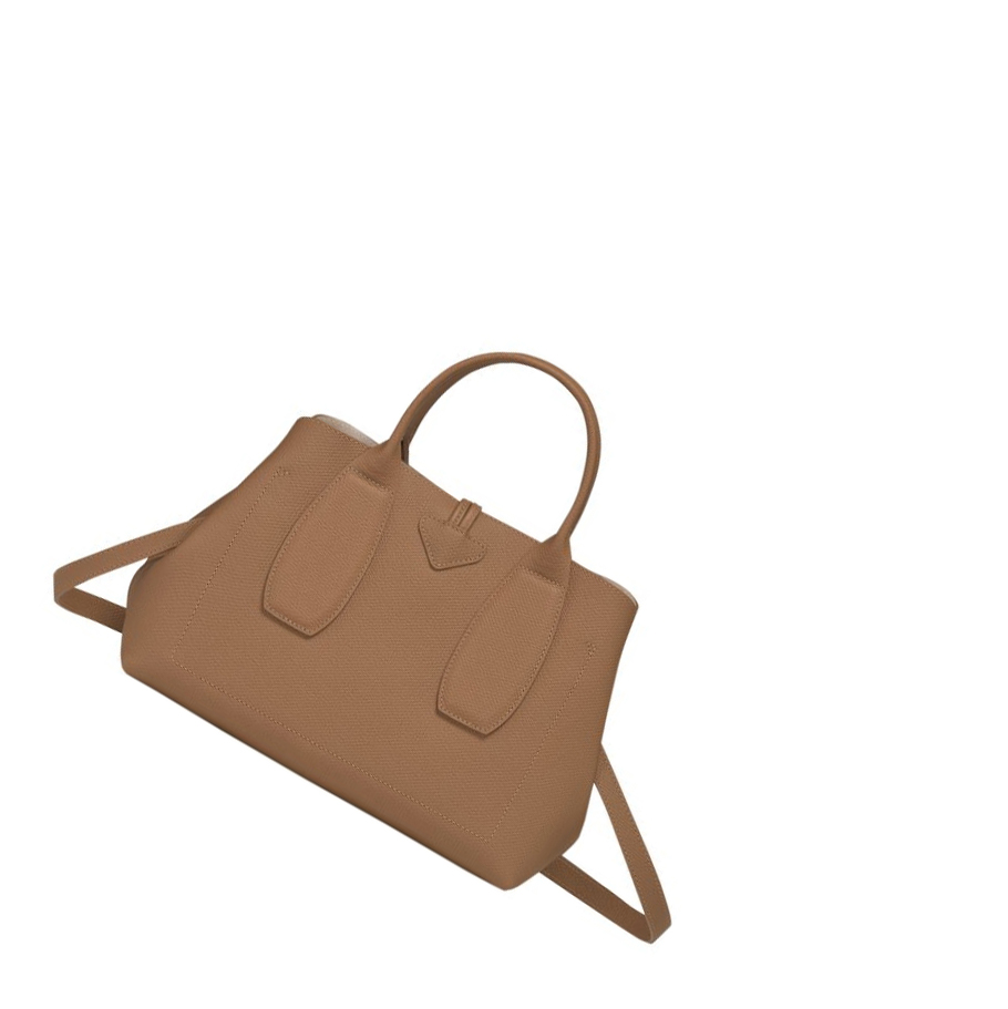 Longchamp Roseau M Naisten Käsilaukut Beige | Fi-KMLS961