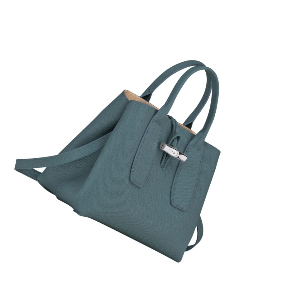 Longchamp Roseau M Naisten Käsilaukut Sininen | Fi-MSEQ913