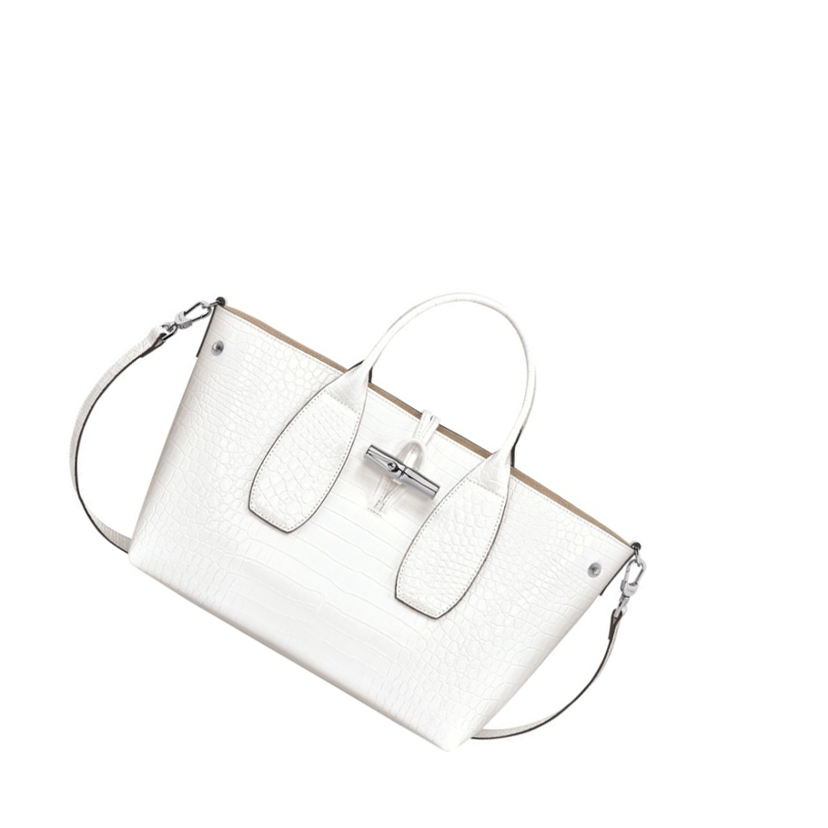 Longchamp Roseau M Naisten Käsilaukut Valkoinen | Fi-CYXO130