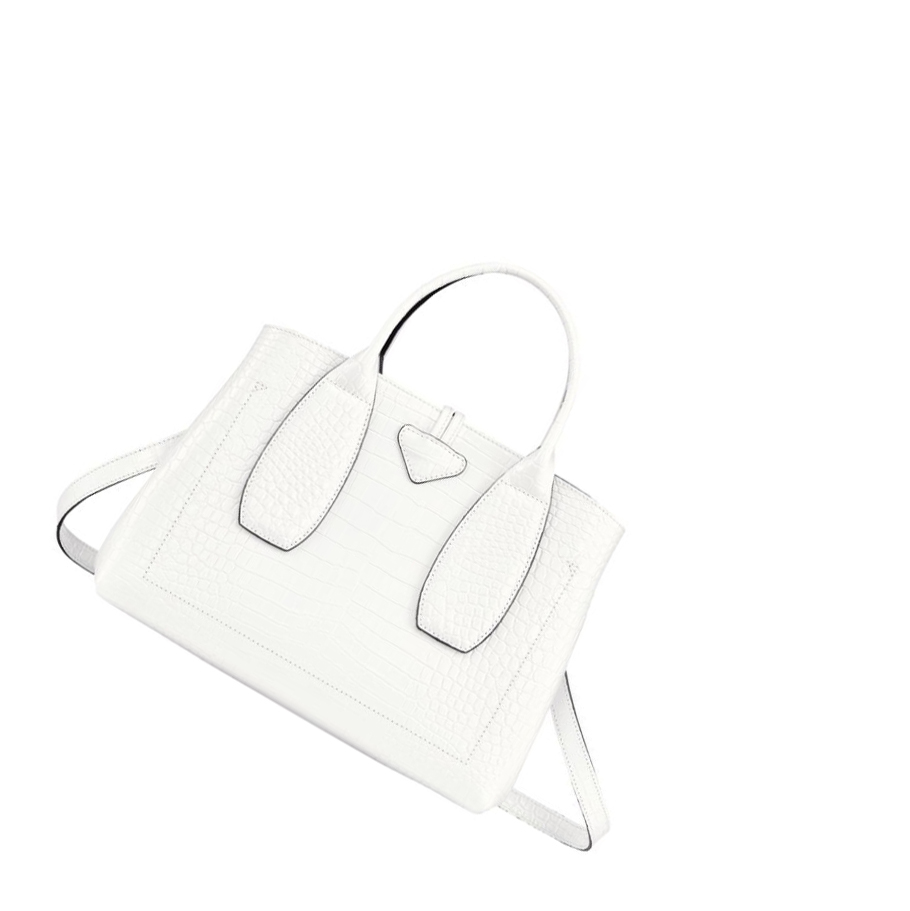 Longchamp Roseau M Naisten Käsilaukut Valkoinen | Fi-CYXO130