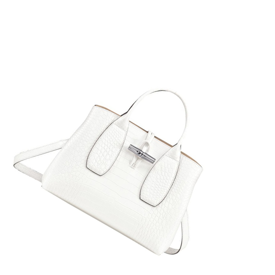 Longchamp Roseau M Naisten Käsilaukut Valkoinen | Fi-CYXO130