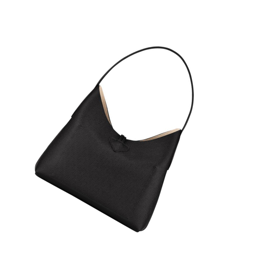 Longchamp Roseau M Naisten Olkalaukku Mustat | Fi-PUGB294