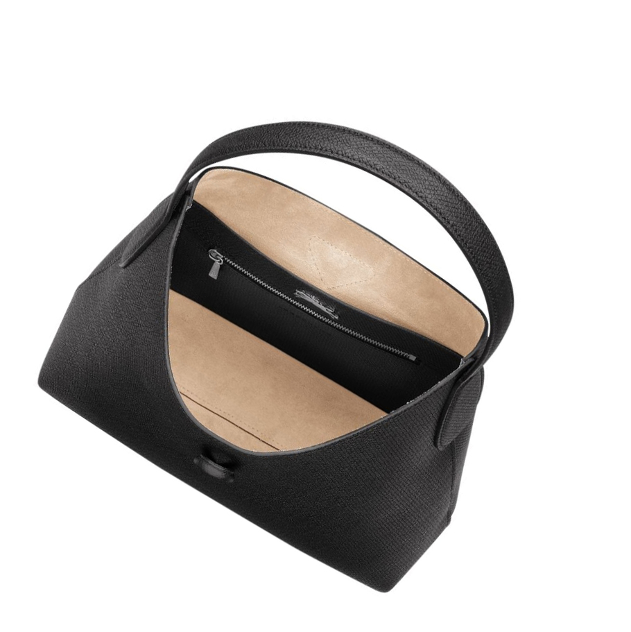 Longchamp Roseau M Naisten Olkalaukku Mustat | Fi-PUGB294