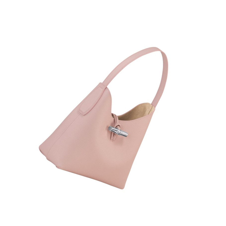 Longchamp Roseau M Naisten Olkalaukku Vaaleanpinkki | Fi-RINC593
