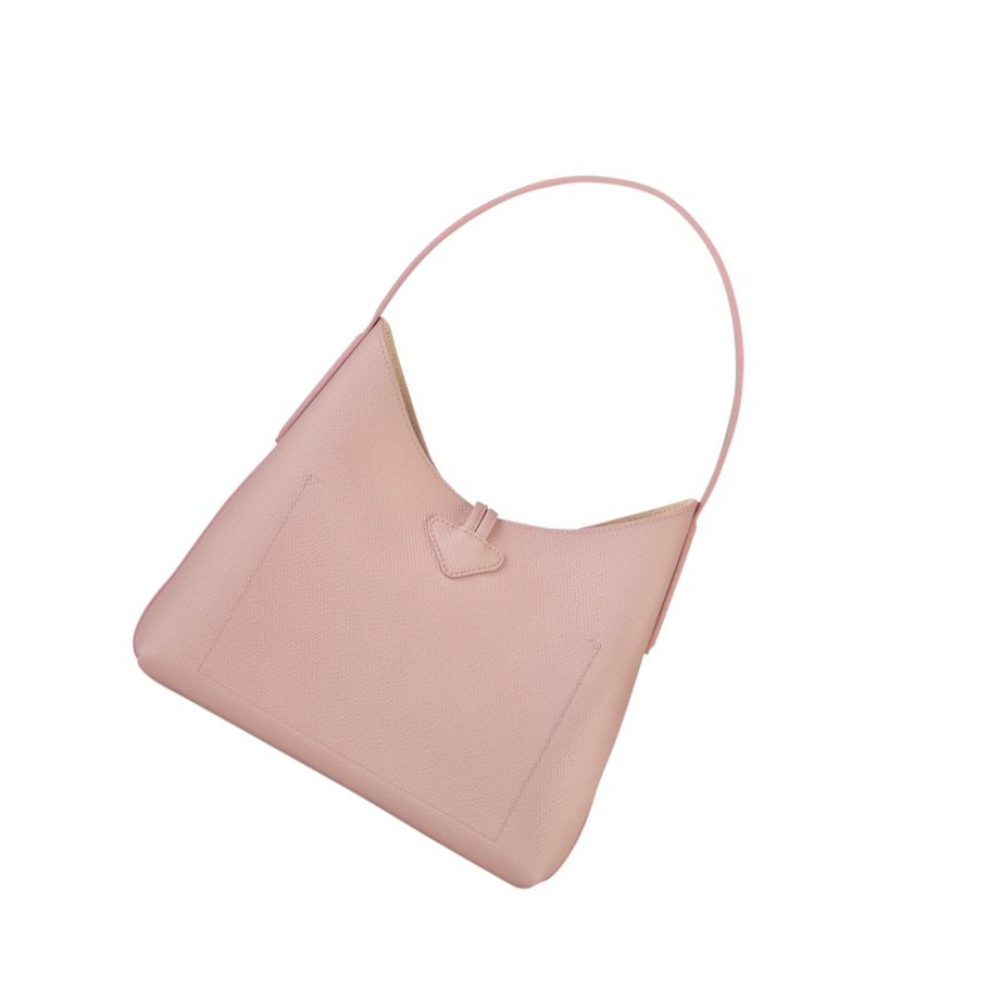 Longchamp Roseau M Naisten Olkalaukku Vaaleanpinkki | Fi-RINC593