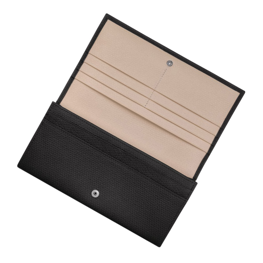 Longchamp Roseau Naisten Lompakko Mustat | Fi-MLNE463