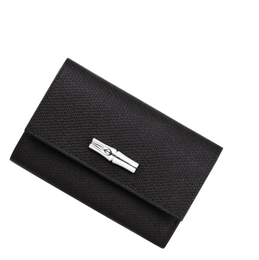 Longchamp Roseau Naisten Lompakko Mustat | Fi-ZDKL897