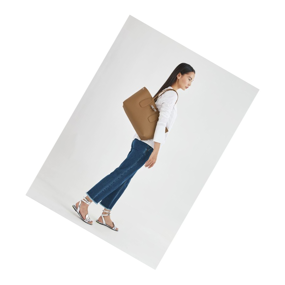 Longchamp Roseau Naisten Olkalaukku Beige | Fi-LMOB078