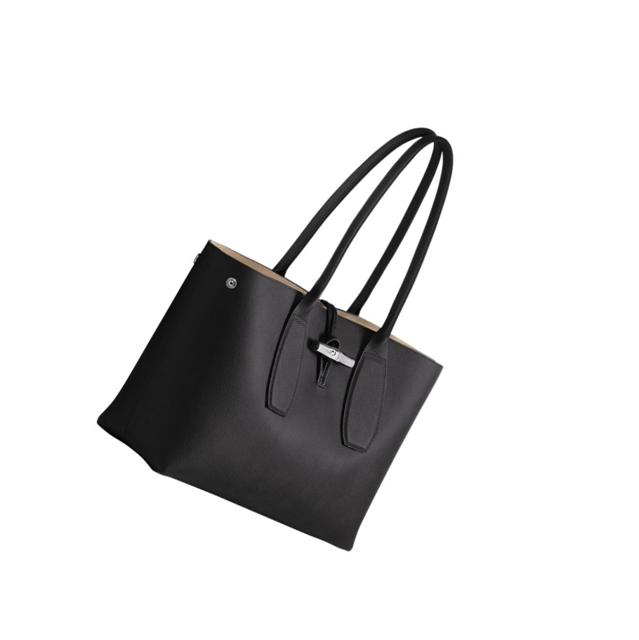 Longchamp Roseau Naisten Olkalaukku Mustat | Fi-XTFY295