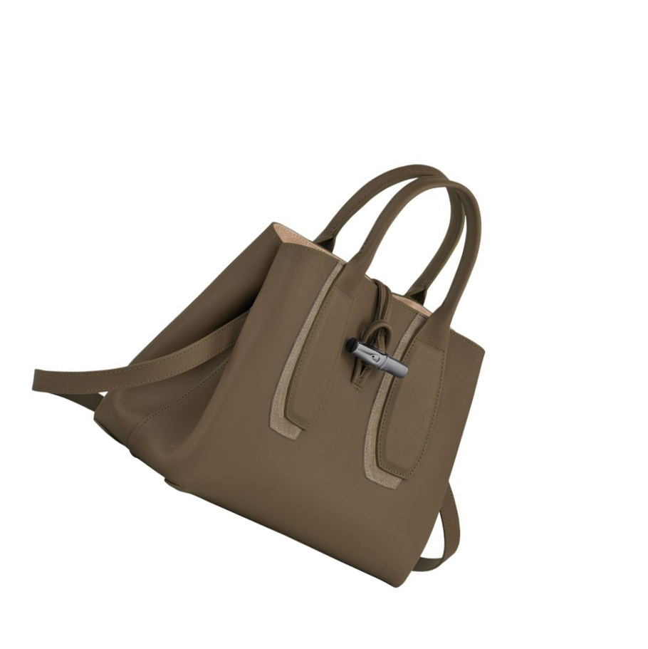 Longchamp Roseau Shadow M Naisten Käsilaukut Ruskea | Fi-EMAN974