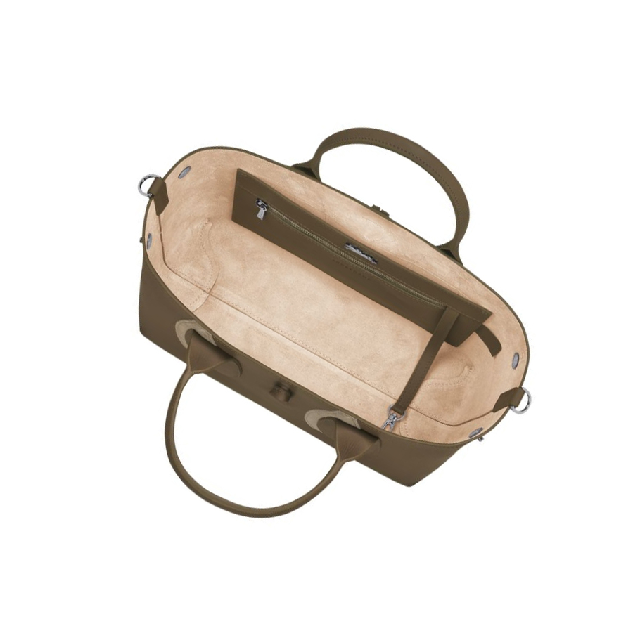 Longchamp Roseau Shadow M Naisten Käsilaukut Ruskea | Fi-EMAN974