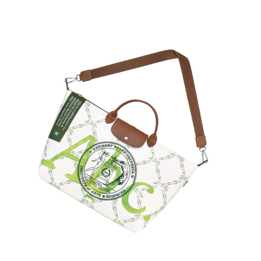 Longchamp X Abc Highart For Hs Naisten Matkakassit Valkoinen Vihreä | Fi-HENP057