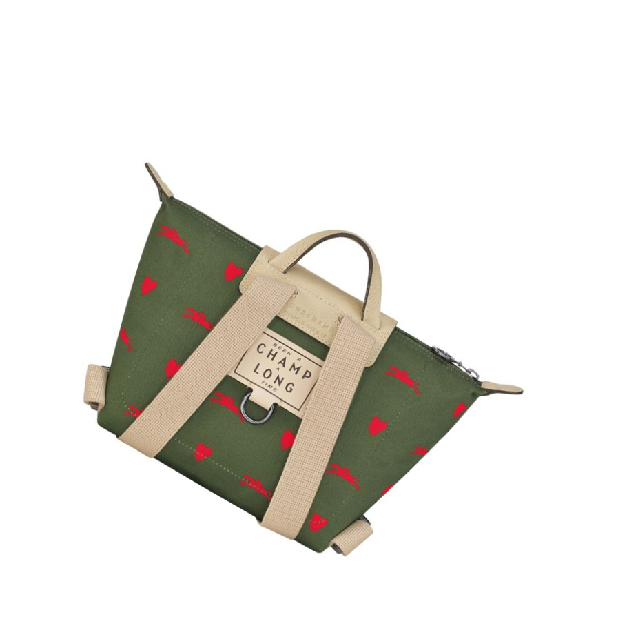 Longchamp X Eu Naisten Reppu Oliivinvihreä | Fi-EZTS726