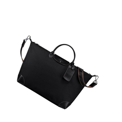 Longchamp Boxford L Naisten Matkakassit Mustat | Fi-IJQS429